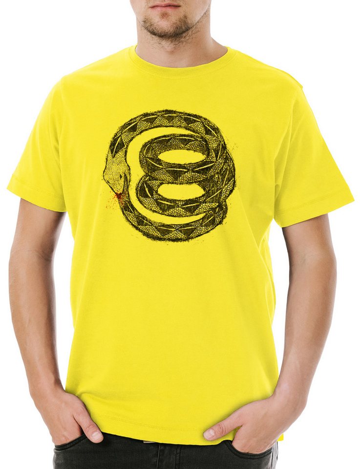 Urban Backwoods Print-Shirt Gadsden Ouroboros Snake Herren T-Shirt Gadsden Flag America USA Fahne (1-tlg) Schlange Snake US Banner von Urban Backwoods