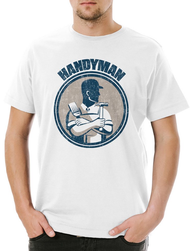Urban Backwoods Print-Shirt Handyman II Herren T-Shirt Handwerk Handwerker Heimwerker Hausmeister (1-tlg) Repairman DIY Enthusiast Mann von Urban Backwoods