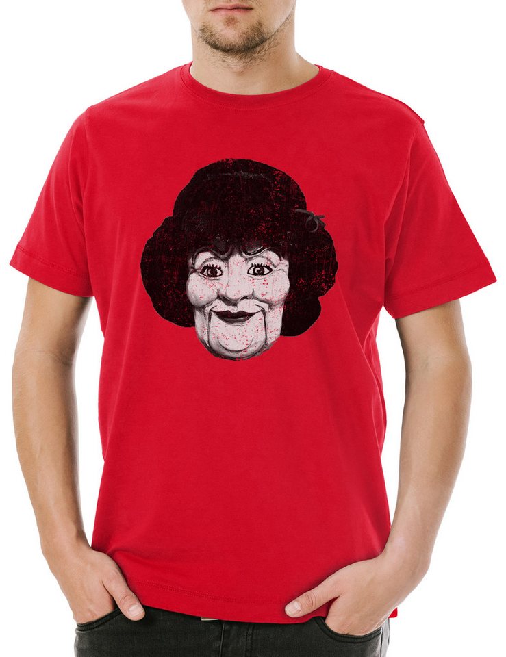 Urban Backwoods Print-Shirt Marjorie Herren T-Shirt American TV Horror Story AHS Keep Calm Puppe (1-tlg) Puppet Chester Creb Series von Urban Backwoods