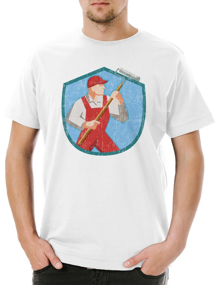 Urban Backwoods Print-Shirt Painter VIII Herren T-Shirt Maler Artist Lackierer Handwerk Künstler (1-tlg) Anstreicher Verputzer Beruf Job von Urban Backwoods