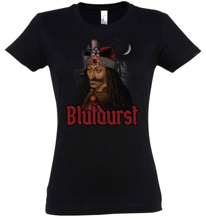 Urban Backwoods Print-Shirt Vlad III. Draculea Damen T-Shirt Pfähler Portrait The Impaler Graf (1-tlg) Dracula Vampir Vampire Gothic von Urban Backwoods