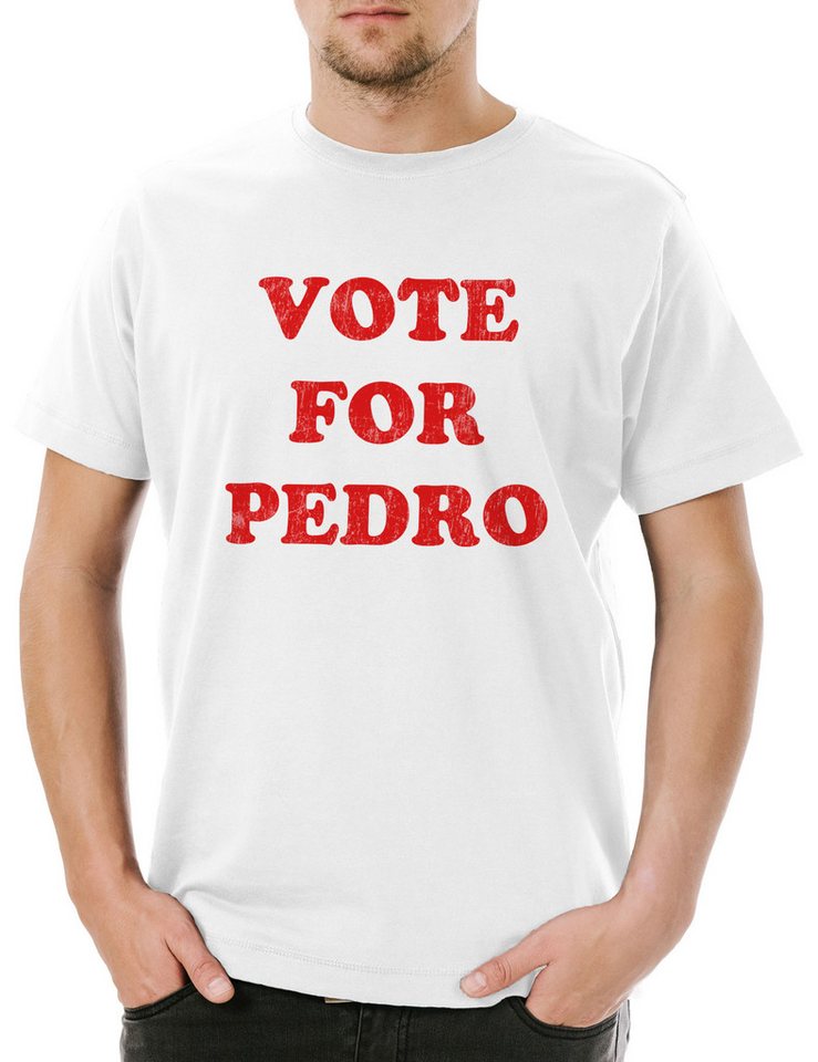 Urban Backwoods Print-Shirt Vote For Pedro Herren T-Shirt Napoleon President Sign Dynamite Wahl (1-tlg) Election Poster Wahlplakat Sanchez von Urban Backwoods