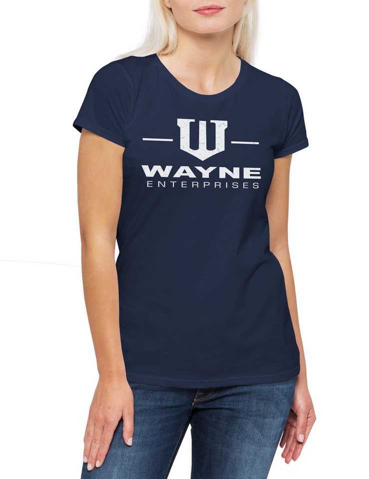 Urban Backwoods Print-Shirt Wayne Enterprises Logo A3 Damen T-Shirt Company Gotham TV City Dark (1-tlg) Wayne Knight Batman Joker von Urban Backwoods