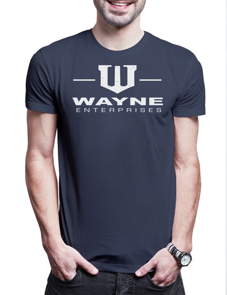 Urban Backwoods Print-Shirt Wayne Enterprises Logo A3 Herren T-Shirt Company Gotham TV City Dark (1-tlg) Wayne Knight Batman Joker von Urban Backwoods