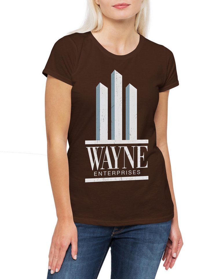 Urban Backwoods Print-Shirt Wayne Enterprises Logo B Damen T-Shirt Company Gotham TV City Dark (1-tlg) Wayne Knight Batman Joker von Urban Backwoods