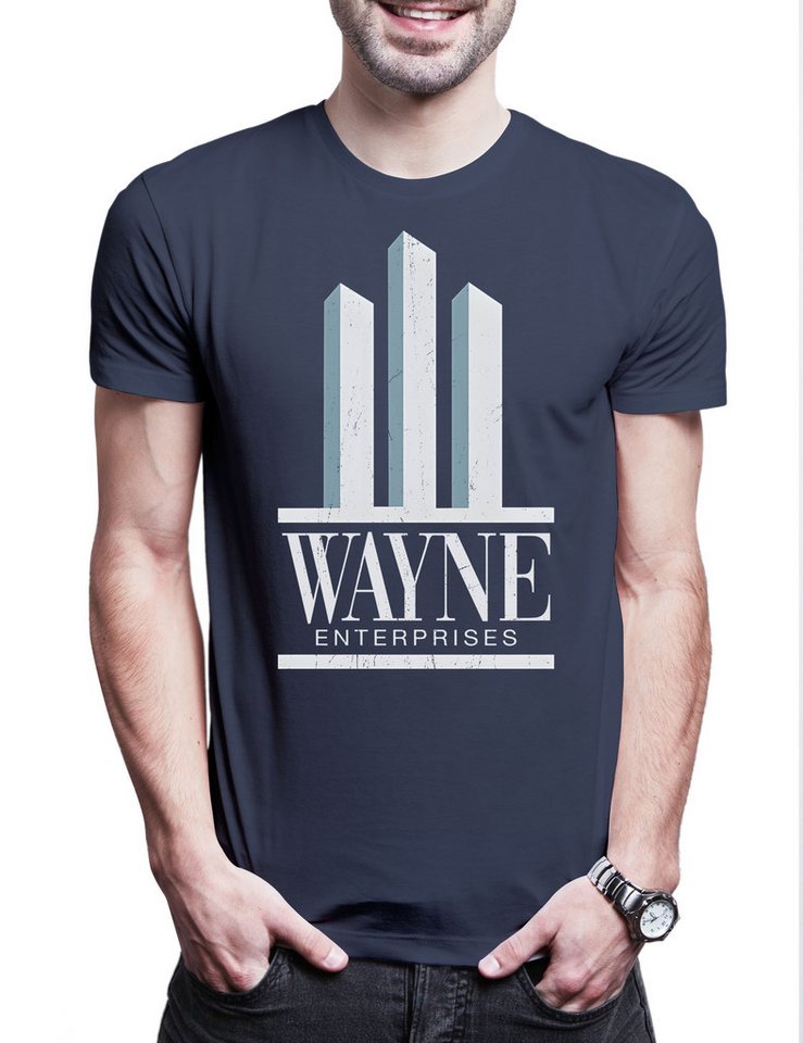 Urban Backwoods Print-Shirt Wayne Enterprises Logo B Herren T-Shirt Company Gotham TV City Dark (1-tlg) Wayne Knight Batman Joker von Urban Backwoods