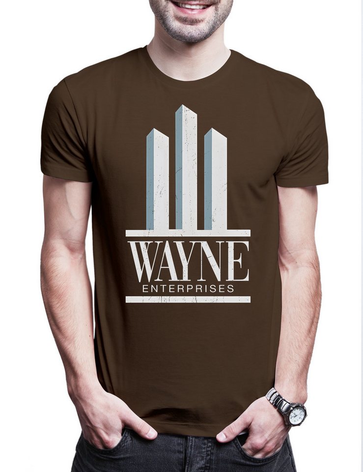 Urban Backwoods Print-Shirt Wayne Enterprises Logo B Herren T-Shirt Company Gotham TV City Dark (1-tlg) Wayne Knight Batman Joker von Urban Backwoods