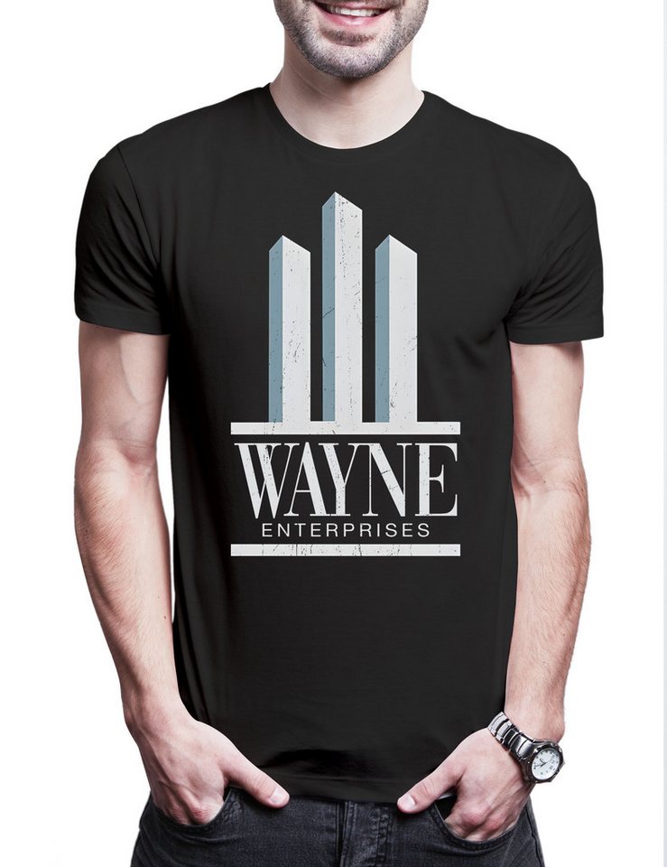 Urban Backwoods Print-Shirt Wayne Enterprises Logo B Herren T-Shirt Company Gotham TV City Dark (1-tlg) Wayne Knight Batman Joker von Urban Backwoods