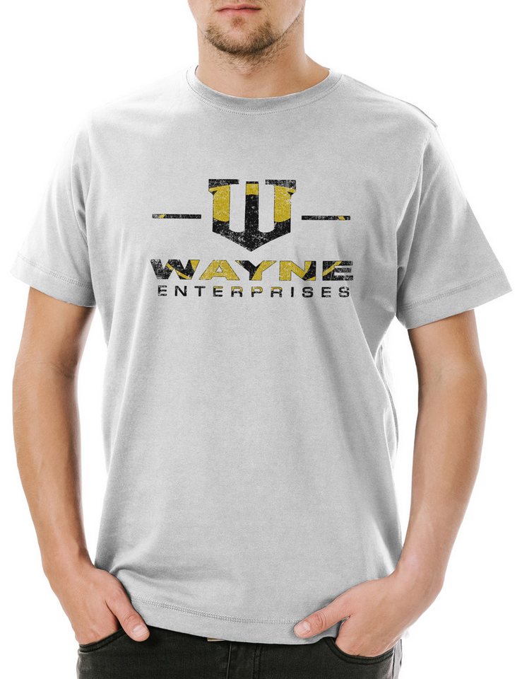 Urban Backwoods Print-Shirt Wayne Enterprises Logo Herren T-Shirt Symbol Bale Batman Sign Bruce (1-tlg) Gotham Bat Cave Firma von Urban Backwoods
