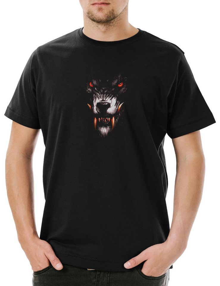 Urban Backwoods Print-Shirt Werewolf Herren T-Shirt Wölfe Mond The Werwolf Horror Das Howling Tier (1-tlg) Wolf Horror Monster Vampire von Urban Backwoods