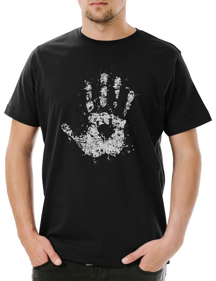 Urban Backwoods Print-Shirt White Hand II Herren T-Shirt Lord of Herr der Frodo the Rings Ringe (1-tlg) Sign Mordor Sauron Symbol von Urban Backwoods