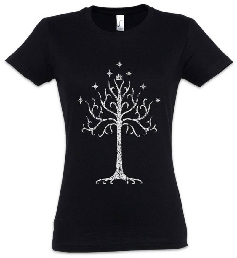 Urban Backwoods Print-Shirt White Tree Damen T-Shirt Lord of Herr der Mordor Gondor Frodo the (1-tlg) Rings Ringe Buch Sauron von Urban Backwoods
