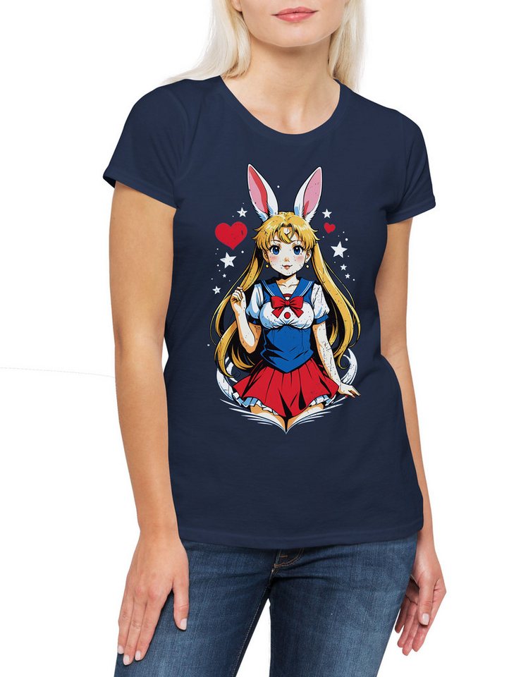 Urban Backwoods Print-Shirt Wild Anime Moon Rabbit Damen T-Shirt Anime Sailor Girl Usagi Tsukino (1-tlg) Princess Serenity Wild Rabbit von Urban Backwoods