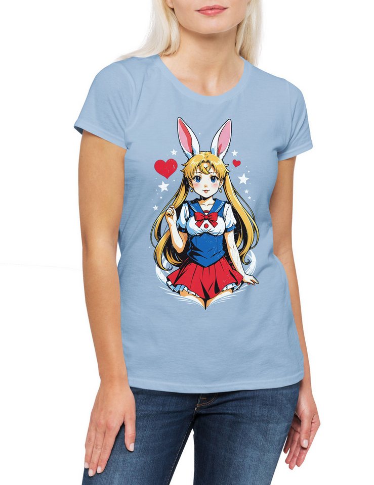 Urban Backwoods Print-Shirt Wild Anime Moon Rabbit Damen T-Shirt Anime Sailor Girl Usagi Tsukino (1-tlg) Princess Serenity Wild Rabbit von Urban Backwoods