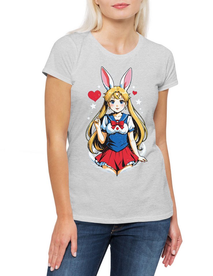 Urban Backwoods Print-Shirt Wild Anime Moon Rabbit Damen T-Shirt Anime Sailor Girl Usagi Tsukino (1-tlg) Princess Serenity Wild Rabbit von Urban Backwoods