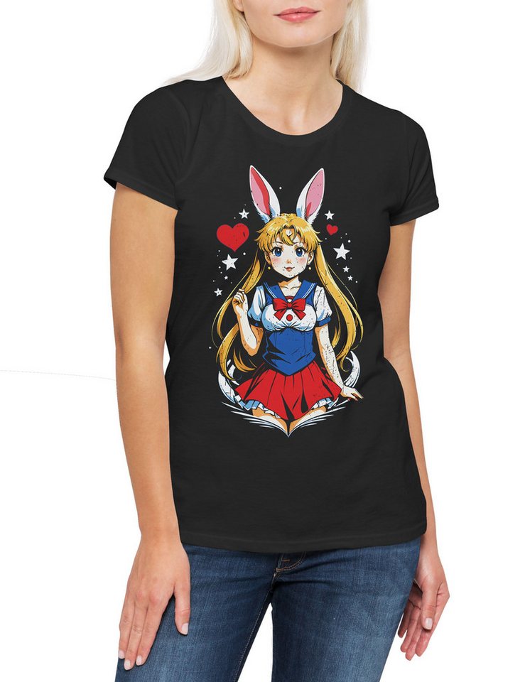Urban Backwoods Print-Shirt Wild Anime Moon Rabbit Damen T-Shirt Anime Sailor Girl Usagi Tsukino (1-tlg) Princess Serenity Wild Rabbit von Urban Backwoods