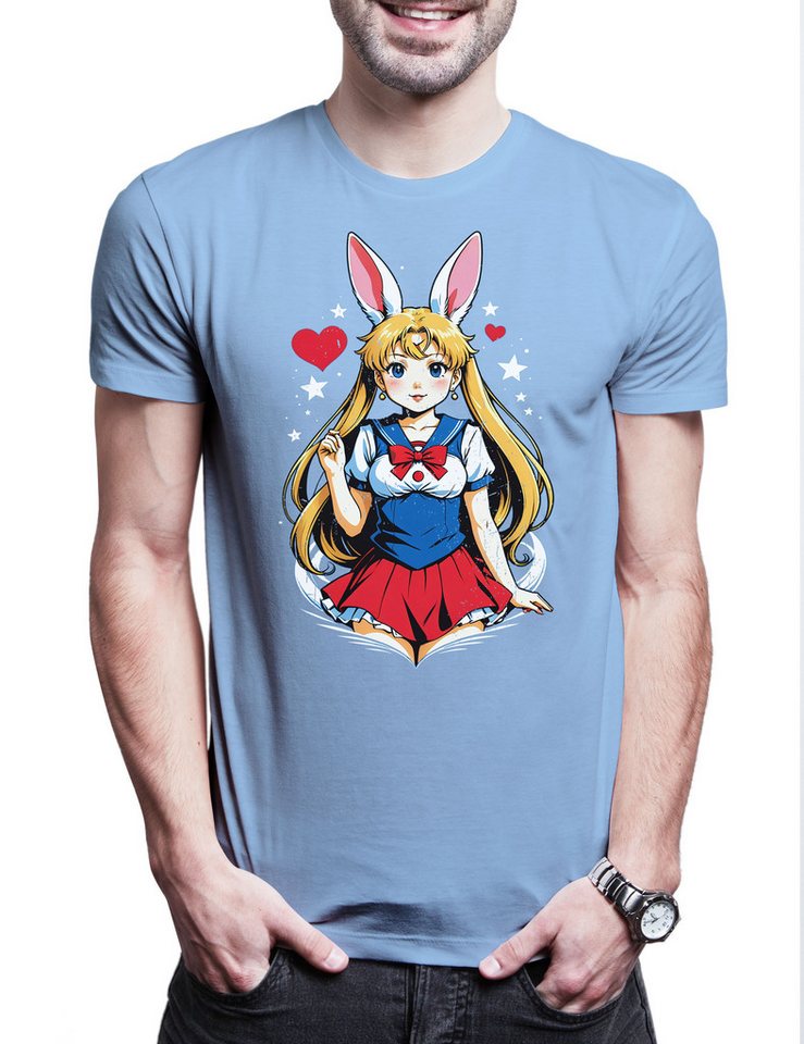 Urban Backwoods Print-Shirt Wild Anime Moon Rabbit Herren T-Shirt Anime Sailor Girl Usagi Tsukino (1-tlg) Princess Serenity Wild Rabbit von Urban Backwoods