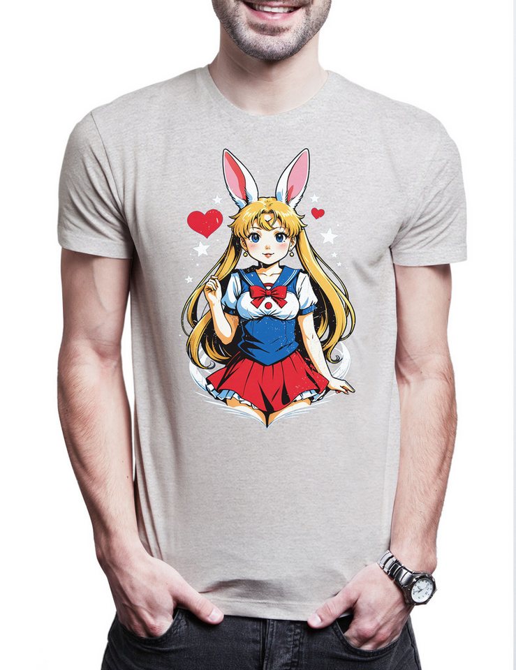 Urban Backwoods Print-Shirt Wild Anime Moon Rabbit Herren T-Shirt Anime Sailor Girl Usagi Tsukino (1-tlg) Princess Serenity Wild Rabbit von Urban Backwoods