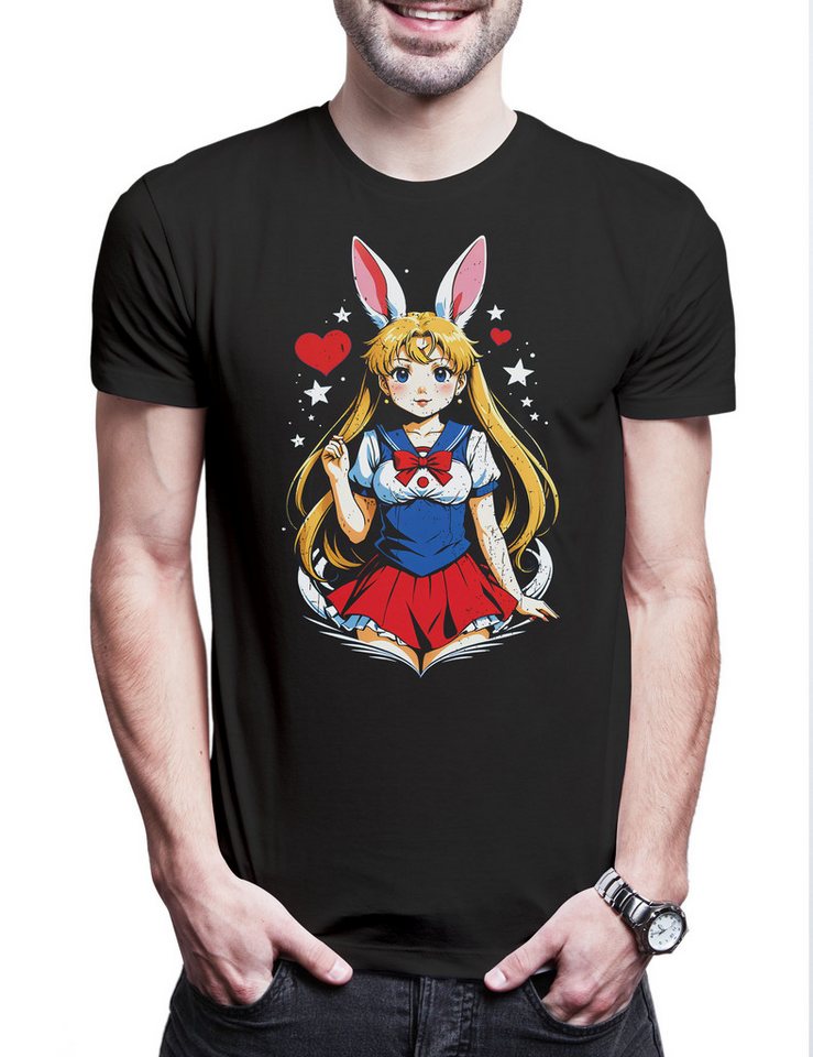 Urban Backwoods Print-Shirt Wild Anime Moon Rabbit Herren T-Shirt Anime Sailor Girl Usagi Tsukino (1-tlg) Princess Serenity Wild Rabbit von Urban Backwoods