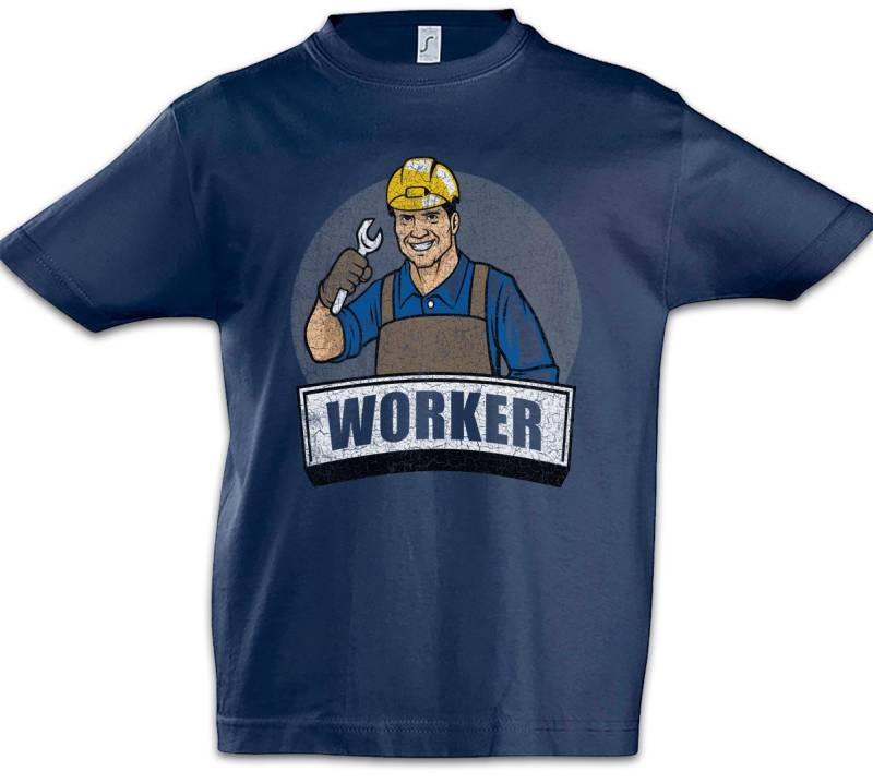 Urban Backwoods Print-Shirt Worker III Kinder T-Shirt Handwerk Handwerker Heimwerker Hausmeister (1-tlg) Repairman DIY Enthusiast Mann von Urban Backwoods