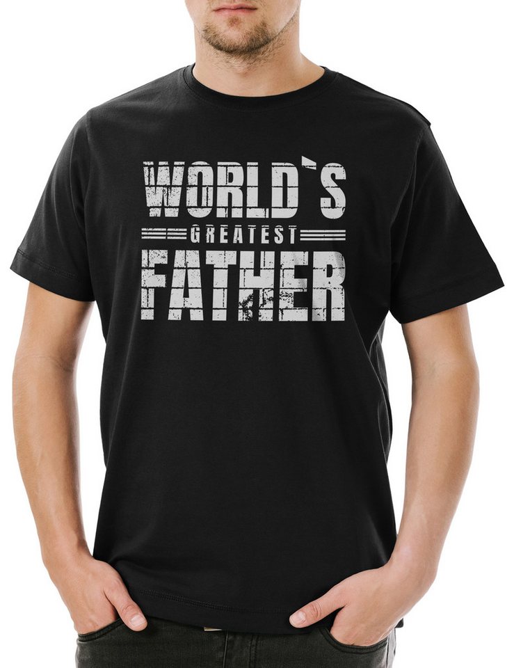 Urban Backwoods Print-Shirt World’s Greatest Father Herren T-Shirt Bester Vater Dad Vatertag Papa (1-tlg) Papi Daddy Geburtstag Birthday von Urban Backwoods