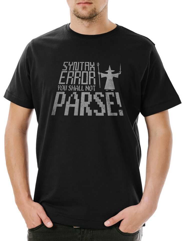 Urban Backwoods Print-Shirt You Shall Not Parse Herren T-Shirt Syntax Errror Computer Fun Geek (1-tlg) Nerd Internet Informatiker PC von Urban Backwoods