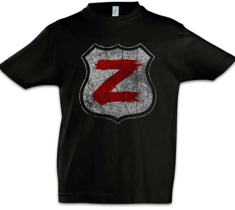 Urban Backwoods Print-Shirt Z Shield Kinder T-Shirt Zombie Sign Logo Symbol Nation Roberta Warren (1-tlg) Radio Station Operation Bitemark von Urban Backwoods