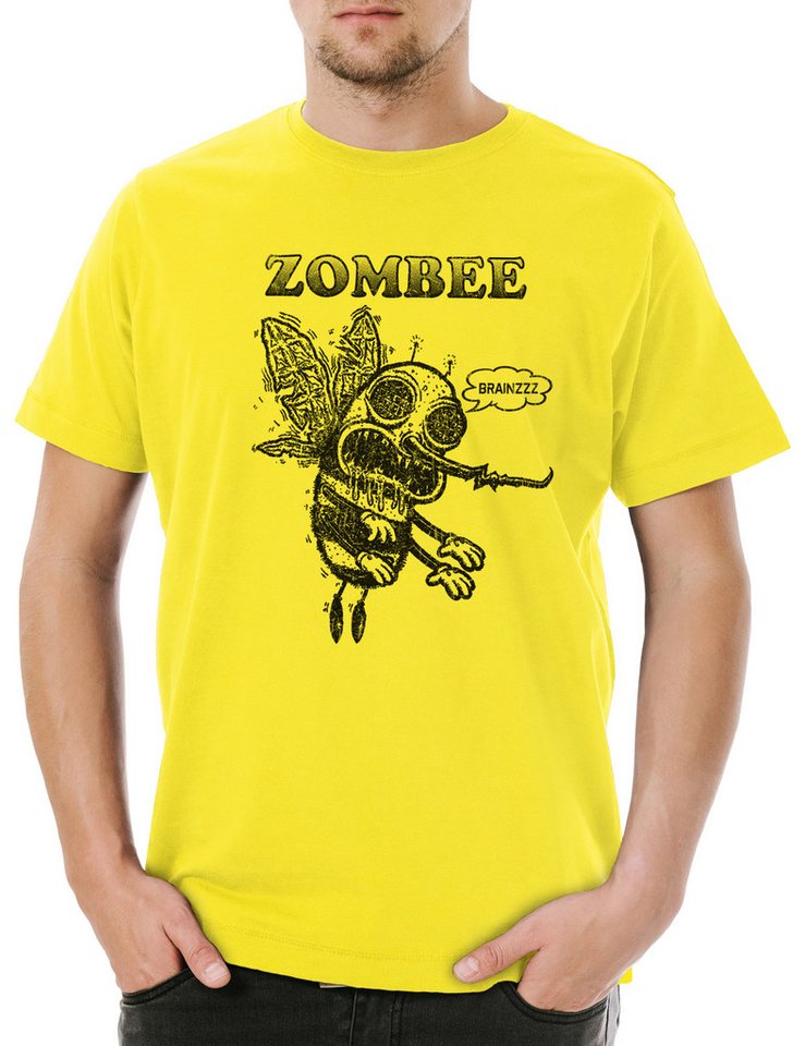 Urban Backwoods Print-Shirt Zombee Herren T-Shirt The Walking Living Zombie Zombies Zombi Dead (1-tlg) Biene Bee Walkers Imker von Urban Backwoods