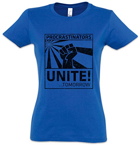 Urban Backwoods Procrastinators Unite Damen T-Shirt Blau Größe XL von Urban Backwoods