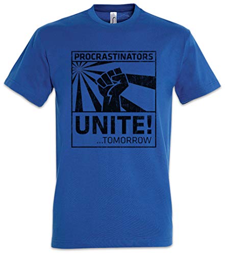 Urban Backwoods Procrastinators Unite Herren T-Shirt Blau Größe 2XL von Urban Backwoods