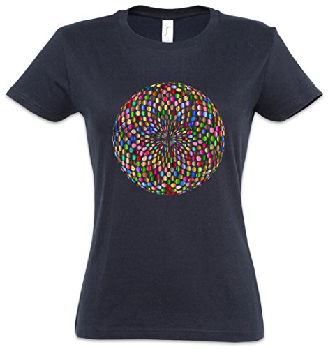 Urban Backwoods Psychedelic Disco Light Damen T-Shirt Blau Größe L von Urban Backwoods