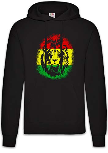 Urban Backwoods Rastafari Lion II Hoodie Kapuzenpullover Sweatshirt Schwarz Größe M von Urban Backwoods