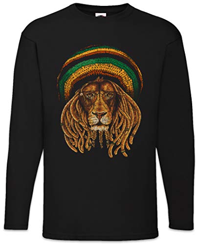 Urban Backwoods Rastafari Lion III Herren Langarm T-Shirt Schwarz Größe 2XL von Urban Backwoods