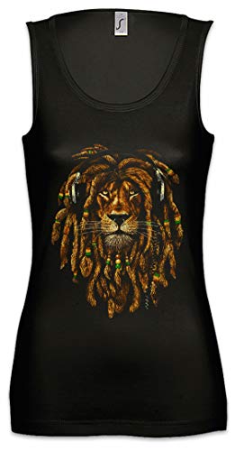 Urban Backwoods Rastafari Lion IV Damen Frauen Tank Top Shirt Schwarz Größe L von Urban Backwoods