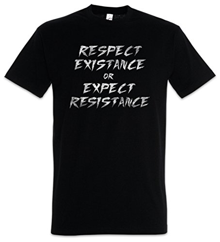 Urban Backwoods Respect Existance Or Expect Resistance Herren T-Shirt Schwarz Größe 5XL von Urban Backwoods