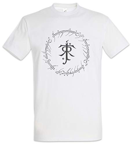 Urban Backwoods Ring Text Herren T-Shirt Weiß Größe S von Urban Backwoods