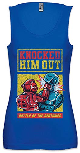Urban Backwoods Robot Boxing Fight Damen Frauen Tank Top Shirt Blau Größe S von Urban Backwoods