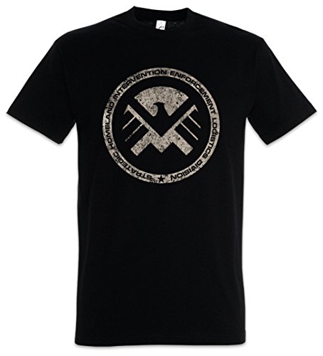 Urban Backwoods S.H.I.E.L.D. Vintage Logo III Herren T-Shirt Schwarz Größe M von Urban Backwoods