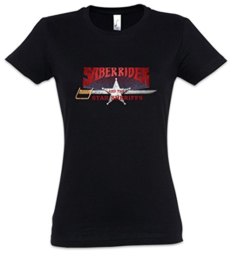 Urban Backwoods Saber Rider & The Star Sheriffs I Damen T-Shirt Schwarz Größe 2XL von Urban Backwoods