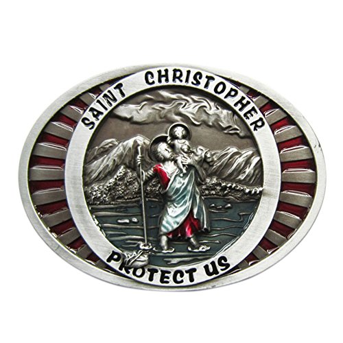 Urban Backwoods Saint Christopher Protect Us I Gürtelschnalle für Wechselgürtel Buckle von Urban Backwoods