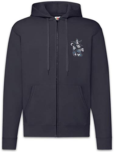 Urban Backwoods Satanic Goat Herren Zipper Hoodie Kapuzenpullover Blau Größe M von Urban Backwoods