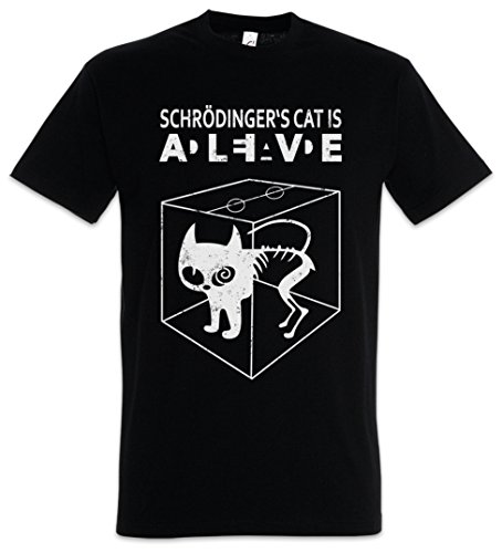 Urban Backwoods Schrödinger's Cat is Alive Dead II Herren T-Shirt Schwarz Größe M von Urban Backwoods