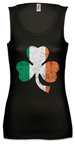 Urban Backwoods Shamrock Irish Flag Damen Frauen Tank Top Shirt Schwarz Größe S von Urban Backwoods