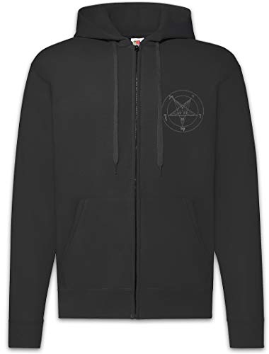 Urban Backwoods Sigil of Baphomet Herren Zipper Hoodie Kapuzenpullover Schwarz Größe S von Urban Backwoods