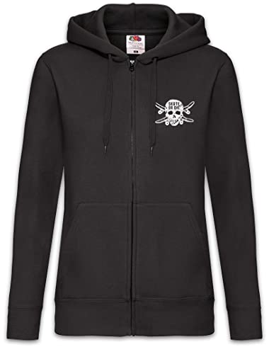 Urban Backwoods Skate Or Die II Damen Zipper Hoodie Kapuzenpullover Schwarz Größe M von Urban Backwoods
