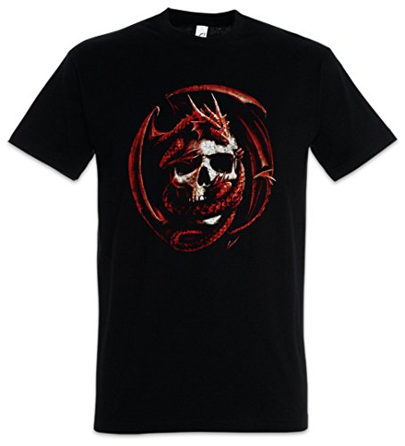 Urban Backwoods Skull & Dragon Herren T-Shirt Schwarz Größe L von Urban Backwoods