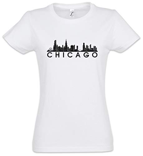 Urban Backwoods Skyline Chicago Damen T-Shirt Weiß Größe L von Urban Backwoods