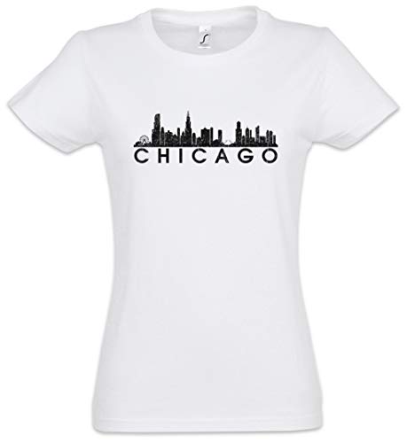 Urban Backwoods Skyline Chicago Damen T-Shirt Weiß Größe S von Urban Backwoods