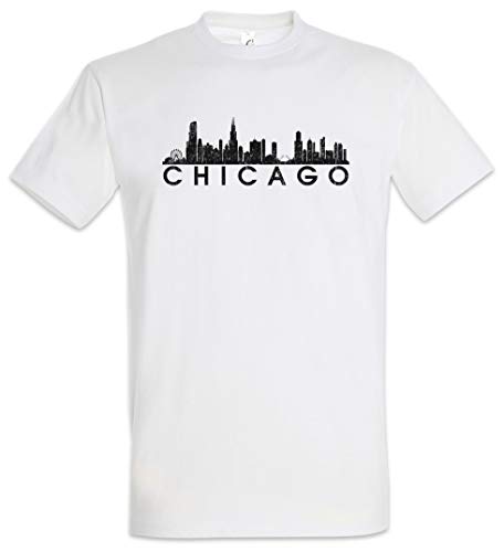 Urban Backwoods Skyline Chicago Herren T-Shirt Weiß Größe 4XL von Urban Backwoods