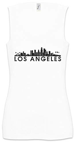 Urban Backwoods Skyline Los Angeles Damen Frauen Tank Top Shirt Weiß Größe S von Urban Backwoods